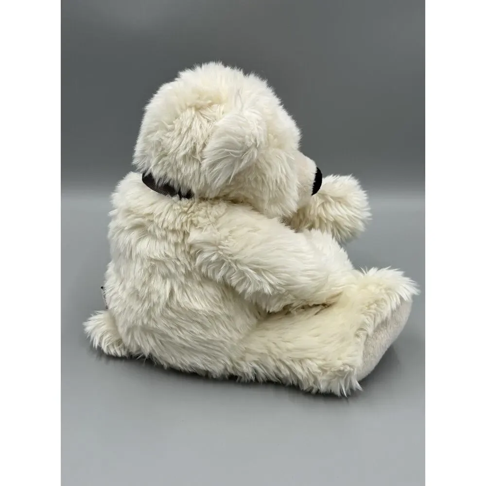 Gund White Polar Bear Plush‎ 11” Stuffed Animal W/ Ribbon Bow #4998